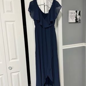 Bridesmaid dress, size medium. Unaltered, worn once. Color: Navy